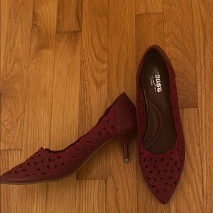 Melissa Women's Burgundy Floral Flats